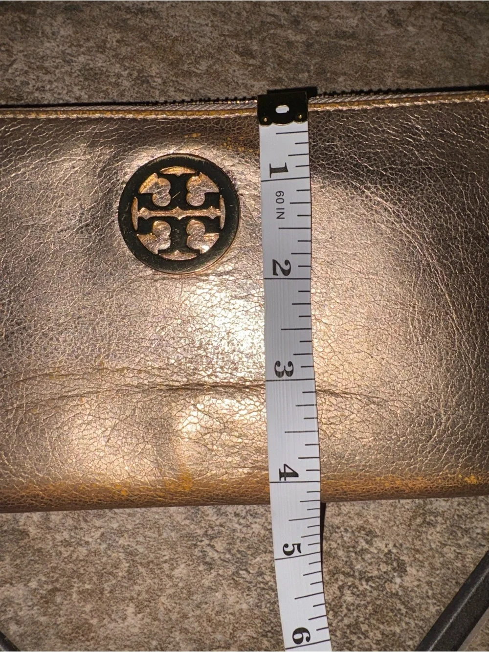 Tory Burch gold leather